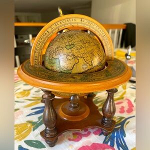 Italian wood world glove with astrology signs